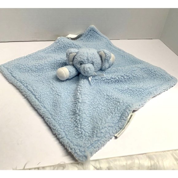 Blankets and Beyond Plush Stuffed Elephant blanket Security Lovey Soft Blue - Picture 1 of 6